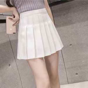 White Mini Tennis Skirt